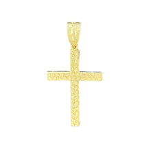 Load image into Gallery viewer, 10KT Gold Nugget Cross Pendant - 3.45g
