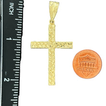 Load image into Gallery viewer, 10KT Gold Nugget Cross Pendant - 3.45g
