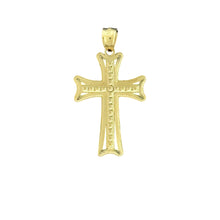 Load image into Gallery viewer, 10KT Gold Detailed Cross Pendant 1.38g
