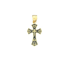 Load image into Gallery viewer, 10KT Gold Heart Detailed Cross Pendant 0.81g
