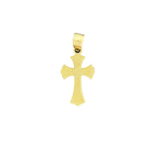 Load image into Gallery viewer, 10KT Gold Heart Detailed Cross Pendant 0.81g
