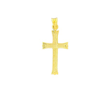 Load image into Gallery viewer, 10KT Gold Engraved Cross Pendant 1.16g
