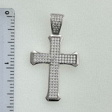 Load image into Gallery viewer, Sterling Silver CZ Cross Pendant
