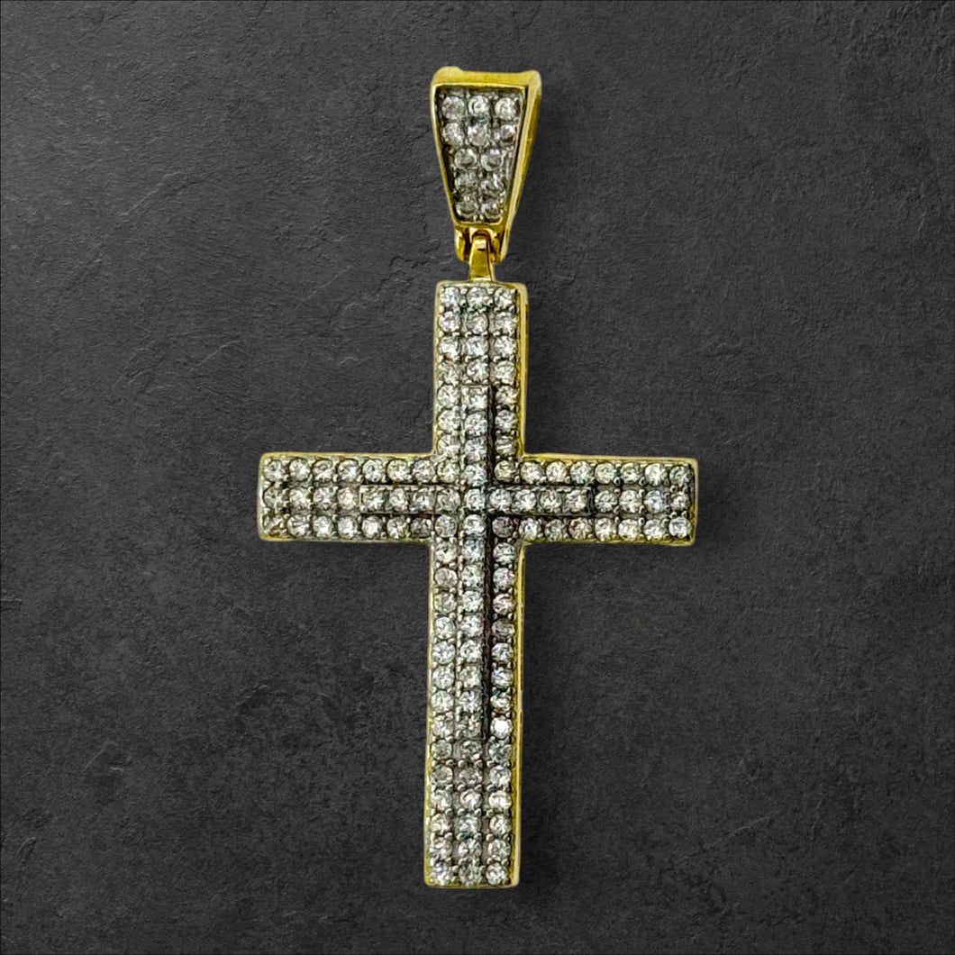 Sterling Silver CZ Cross Pendant