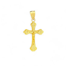 Load image into Gallery viewer, 14KT Gold Crucifix Cross Pendant with Sparkling Cubic Zirconia Stones - Elegant Religious Jewelry
