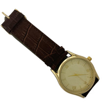 Load image into Gallery viewer, Captain Bling Masonic Leather Watch - Gold Dial with Roman Numerals
