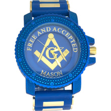 Load image into Gallery viewer, Captain Bling Masonic Silicone Watch - Blue
