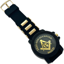Load image into Gallery viewer, Captain Bling Masonic Silicone Watch - Black
