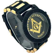 Load image into Gallery viewer, Captain Bling Masonic Silicone Watch - Black
