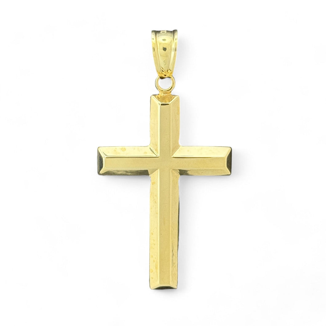 10KT Yellow Gold Polished Cross Pendant