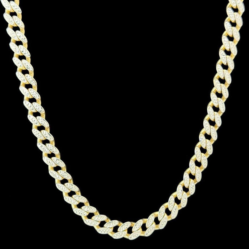 10KT Gold Monaco Cuban Pave Necklaces