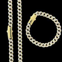 Load image into Gallery viewer, 10KT Gold Monaco Cuban Pave Necklaces
