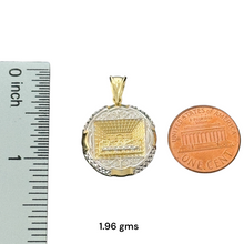 Load image into Gallery viewer, 10KT Two Tone Gold Kaaba Pendant
