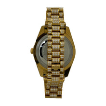 Load image into Gallery viewer, Captain Bling Men&#39;s Gold Stainless Steel | Busted Iced Out Watch | CNC setting
