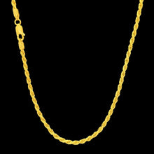 Load image into Gallery viewer, Silver Rope Necklace with Gold Plating
