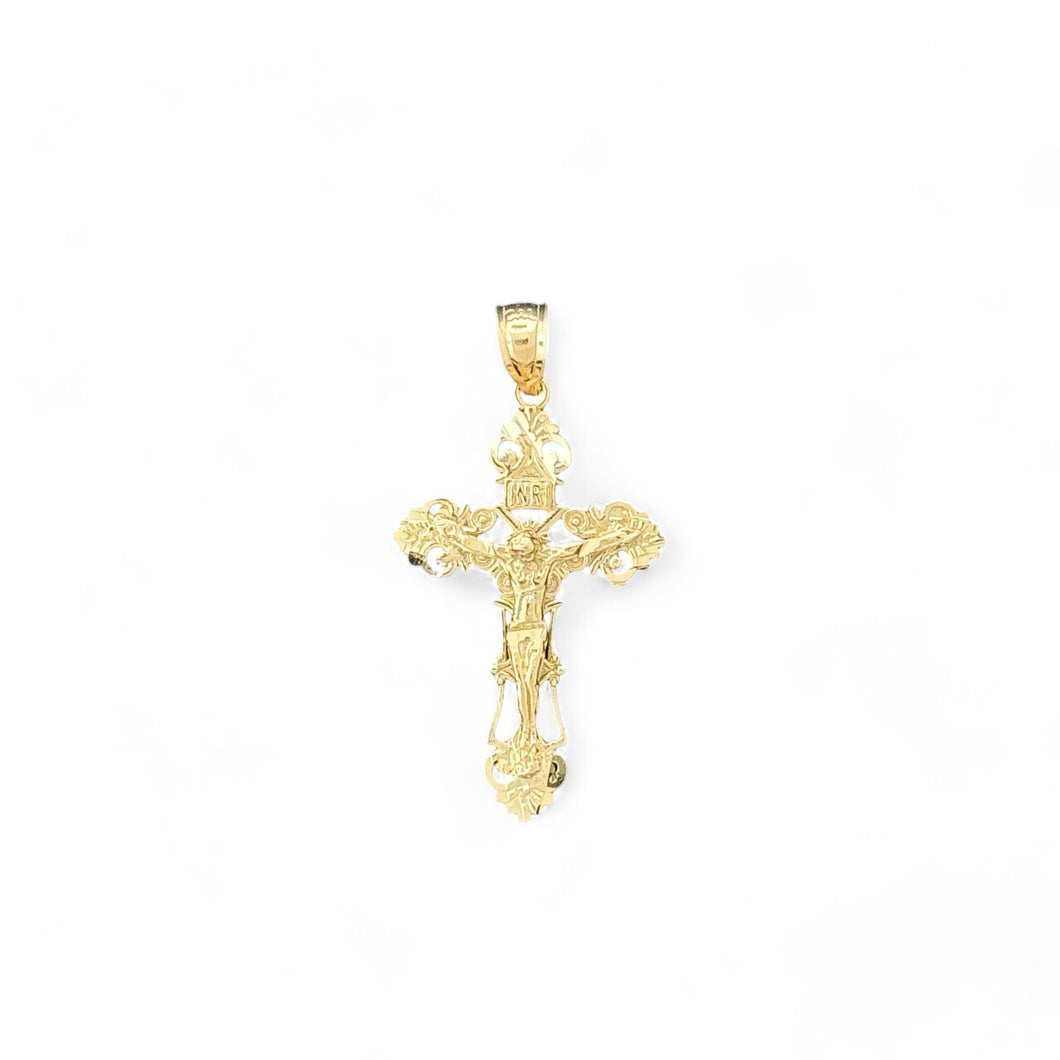 10KT Yellow Gold Ornate Crucifix Pendant