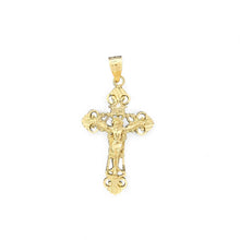 Load image into Gallery viewer, 10KT Yellow Gold Detailed Crucifix Pendant
