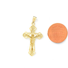 Load image into Gallery viewer, 10KT Yellow Gold Detailed Crucifix Pendant
