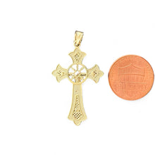 Load image into Gallery viewer, 10KT Yellow Gold Crucifix Pendant with Intricate Detailing
