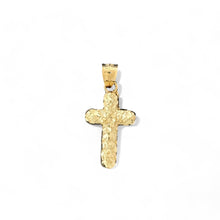 Load image into Gallery viewer, 10KT Yellow Gold Textured Cross Pendant
