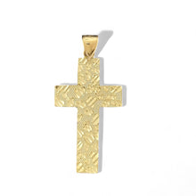 Load image into Gallery viewer, 10KT Yellow Gold Embossed Cross Pendant
