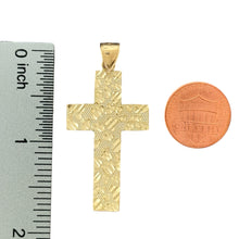 Load image into Gallery viewer, 10KT Yellow Gold Embossed Cross Pendant
