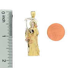 Load image into Gallery viewer, 10KT Yellow Gold Santa Muerte Tri-Color Pendant - 8.71g
