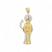 Load image into Gallery viewer, 10KT Yellow Gold Santa Muerte Pendant with Gem Accents - 4g
