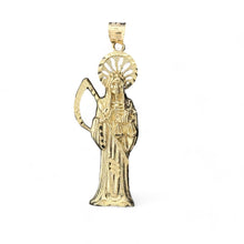 Load image into Gallery viewer, 10KT Yellow Gold Santa Muerte Pendant with Two-Tone Details - 3.93g
