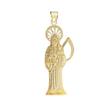 Load image into Gallery viewer, 10KT Yellow Gold Santa Muerte Pendant with Two-Tone Details - 3.93g
