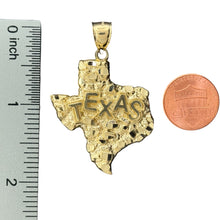 Load image into Gallery viewer, 10KT Yellow Gold Texas State Pendant with &quot;TEXAS&quot; 6.03g
