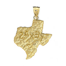 Load image into Gallery viewer, 10KT Yellow Gold Texas State Pendant with &quot;TEXAS&quot; 6.03g
