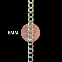 Load image into Gallery viewer, New 14KT Solid Cuban Pave Necklace 6.0mm, 150 Gauge Yellow Gold, Diamond-Cut, Lobster Lock
