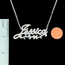 Load image into Gallery viewer, Silver Custom Name Necklace With Moissanite
