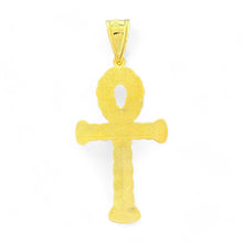 Load image into Gallery viewer, 10KT Two Tone Gold Ankh Cross Pendant
