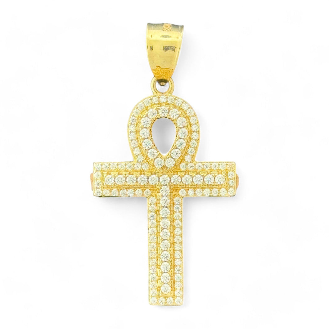 10KT Gold Ankh Cross Pendant