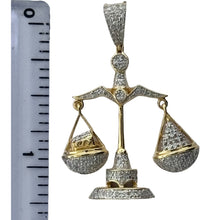 Load image into Gallery viewer, 10KT Gold Hanging Scale Pendant with Genuine SI Diamonds
