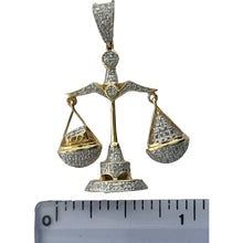 Load image into Gallery viewer, 10KT Gold Hanging Scale Pendant with Genuine SI Diamonds
