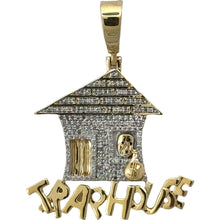 Load image into Gallery viewer, 10KT Gold Men&#39;s Trap House Pendant with Genuine SI Diamonds
