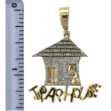 Load image into Gallery viewer, 10KT Gold Men&#39;s Trap House Pendant with Genuine SI Diamonds
