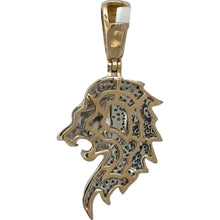 Load image into Gallery viewer, 10KT Gold Men&#39;s Lion Pendant with Genuine SI Diamonds
