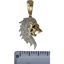 Load image into Gallery viewer, 10KT Gold Men&#39;s Lion Pendant with Genuine SI Diamonds
