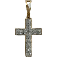 Load image into Gallery viewer, 10KT Gold Men&#39;s Cross Pendant with Genuine SI Diamonds
