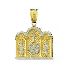 Load image into Gallery viewer, 10KT Two Tone Gold Virgin Marry, Jesus &amp; Baptism Pendant - 4.2 Grm
