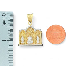 Load image into Gallery viewer, 10KT Two Tone Gold Virgin Marry &amp; Jesus Pendant - 2.5 Grm
