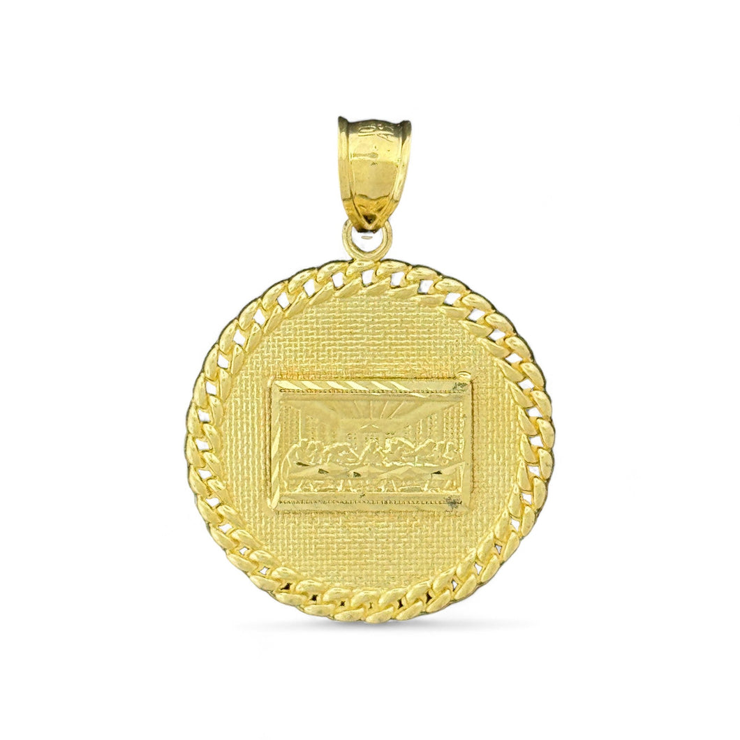 10KT Gold Last Supper Medallion Pendant - 4.1 Grm