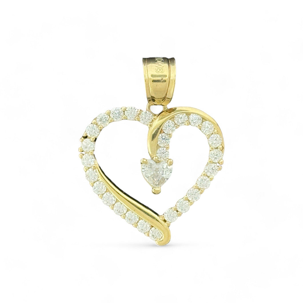 10KT Heart Gold Pendant - 3.55Grm