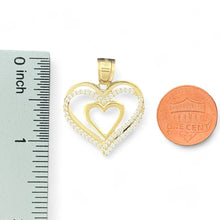 Load image into Gallery viewer, 10KT Double Heart Gold Pendant - 2.9Grm
