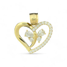 Load image into Gallery viewer, 10KT Heart With Butterlfy Gold Pendant - 3.57 Grm
