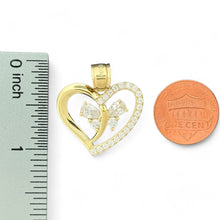 Load image into Gallery viewer, 10KT Heart With Butterlfy Gold Pendant - 3.57 Grm
